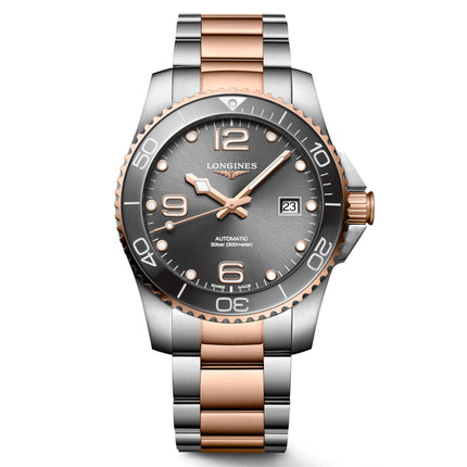 Longines Men's Watch - HydroConquest Automatic Grey Dial Two Tone Bracelet | L37813787 ,