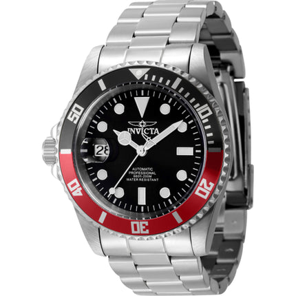 Invicta Men's Watch - Pro Diver Rotating Bezel Black Dial Silver Bracelet | 43978 ,