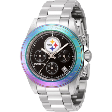 Invicta Men's Watch - NFL Pittsburgh Steelers Chrono Silver Steel Bracelet | 44982 ,
