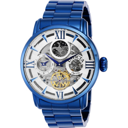 Invicta Men's Watch - Objet D Art Automatic Silver Semi-Skeleton Dial Bracelet | 40988 ,