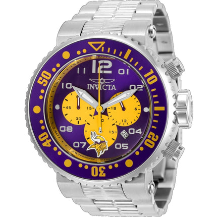 Invicta Men's Watch - NFL Minnesota Vikings Chrono Purple and Yellow Dial | 30274 ,