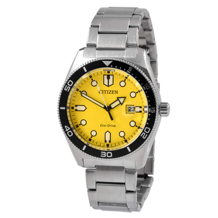 Citizen Men's Watch - Eco-Drive Yellow Dial Stainless Steel Bracelet | AW1760-81Z ,