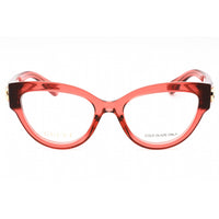 Gucci Women's Eyeglasses - Red Injected Propionate Full Rim Cat Eye | GG1598O 003 ,