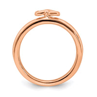 Sterling Silver Stackable Expressions Pink-plated Infinity Symbol Ring | QSK1972 ,