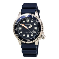 Citizen BN0151-09L Men's Promaster Professional Diver Dark Blue Dial Dark Blue Strap Dive Watch ,