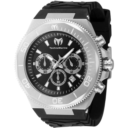 Technomarine Men's Watch - Manta Ocean Chrono Black and Silver Dial Strap | TM-224012 ,