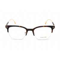 Tom Ford Unisex Eyeglasses - Shiny Dark Havana Plastic Half Rim Frame | FT5645-D 052 ,
