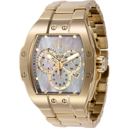 Invicta Men's Watch - S1 Rally Quartz Platinum MPP Dial Yellow Gold Bracelet | 45702 ,