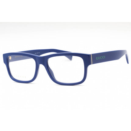 Gucci Men's Eyeglasses - Blue Plastic Rectangular Shape Full Rim Frame | GG1141O 002 ,