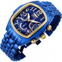 Invicta Men's Watch - Lupah Date Quartz Chronograph Blue Dial Steel Bracelet | 43155 ,