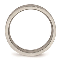 Titanium Polished Textured Ring | TB457 ,