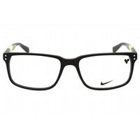 Nike Unisex Eyeglasses - Matte Black Plastic Rectangular Full Rim Frame | 7240 001 ,