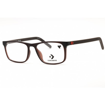 Converse Men's Eyeglasses - Crystal Brazil Nut Rectangular Full Rim Frame | CV5059 201 ,
