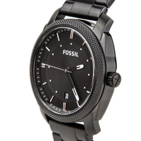 Fossil Mens Machine Black Dial Black IP Steel Bracelet Watch | FS4775 ,