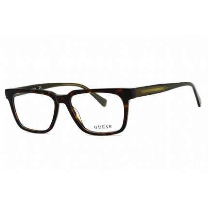 Guess Men's Eyeglasses - Dark Havana Plastic Square Shape Full Rim Frame | GU50059 052 ,