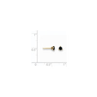 14k Black Diamond Stud Earrings ,