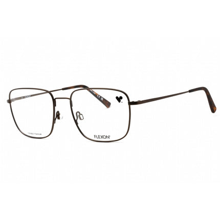 Flexon Men's Eyeglasses - Coffee Metal Rectangular Full Rim Frame | FLEXON H6064 210 ,
