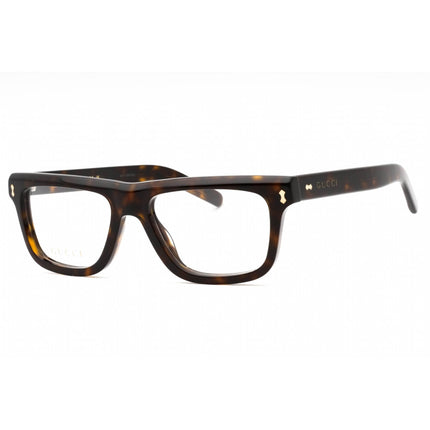 Gucci Men's Eyeglasses - Tortoise Plastic Full Rim Rectangular Frame | GG1525O 002 ,