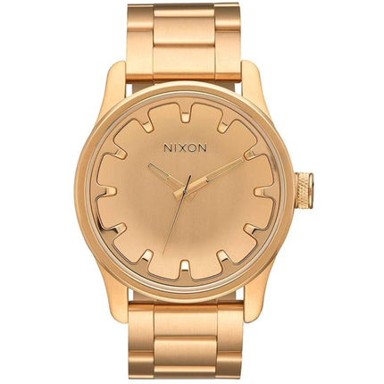 Nixon Men's Watch - Driver Quartz Gold Tone Dial Stainless Steel Bracelet | A979-502 ,