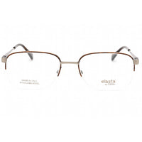 Elasta Men's Eyeglasses - Havana Grey Rectangular Half Rim Frame | E 7238 0AB8 00 ,