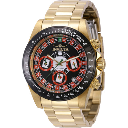 Invicta Men's Watch - Speedway Chronograph Yellow Gold Steel Bracelet Quartz | 44644 ,