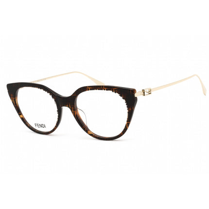 Fendi Men's Eyeglasses - Colored Havana Plastic Cat Eye Full Rim Frame | FE50010I 055 ,