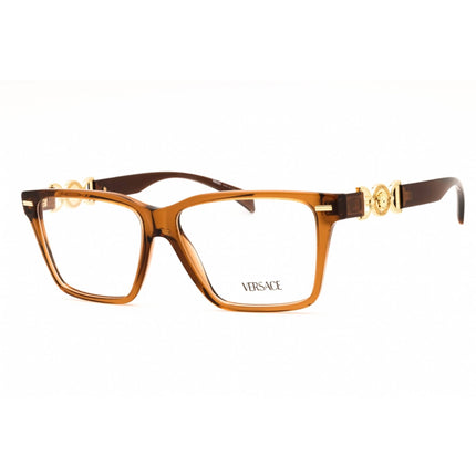 Versace Women's Eyeglasses - Transparent Brown Plastic Full Rim Frame | 0VE3335 5028 ,