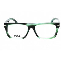 Hugo Boss Men's Eyeglasses - Green Horn Plastic Square Full Rim | BOSS 1503 06AK 00 ,
