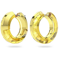 Swarovski Women's Hoop Earrings - Lucent Yellow Gold Aluminum, Crystals | 5633435 ,