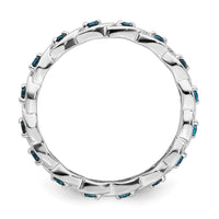 Sterling Silver Stackable Expressions Blue Topaz Ring | QSK1481 ,