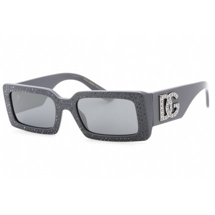 Dolce & Gabbana Women's Sunglasses - Dark Grey Gems Rectangular | 0DG4447B 30906G ,