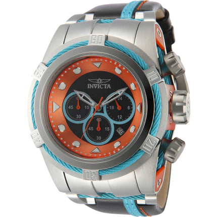 Invicta Men's Watch - Bolt Zeus Quartz Chronograph Black and Orange Dial Strap | 43785 ,