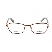 Guess Women's Eyeglasses - Matte Dark Brown Rectangular Full Rim Frame | GU2687 049 ,