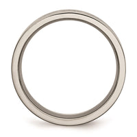 Titanium Cross Design Flat 8mm Brushed Band | TB145 ,