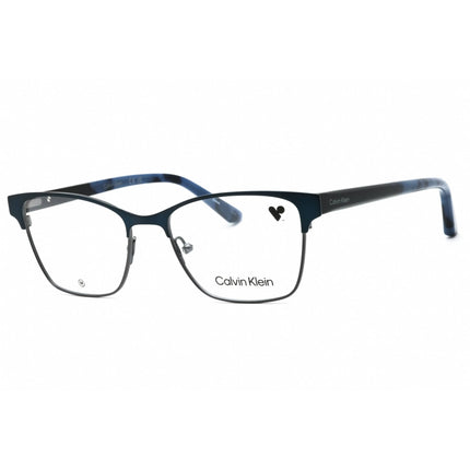 Calvin Klein Women's Eyeglasses - Blue Metal Cat Eye Full Rim Frame | CK23107 414 ,