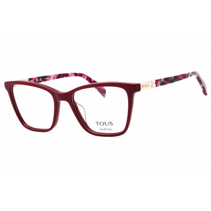 Tous Women's Eyeglasses - Shiny Burgundy Acetate Cat Eye Full Rim Frame | VTOB29L 08LA ,