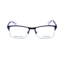 Guess Men's Eyeglasses - Matte Blue Metal Rectangular Full Rim Frame | GU1936 091 ,