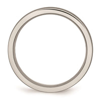 Titanium Ridged Edge 6mm Satin and Polished Band | TB166 ,