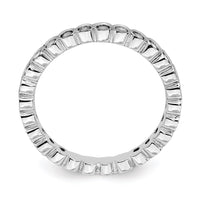 Sterling Silver Stackable Expressions White Topaz Ring | QSK365 ,