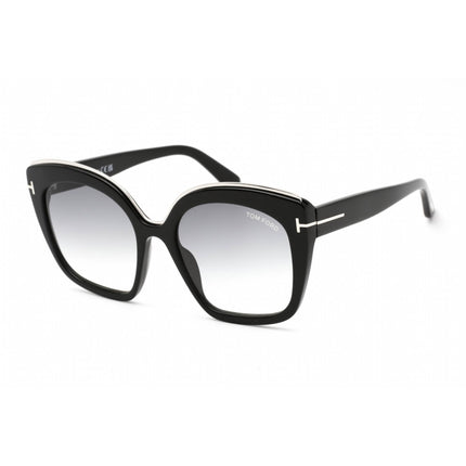 Tom Ford Women's Sunglasses - Shiny Black Plastic Butterfly Shape Frame | FT0944 01B ,