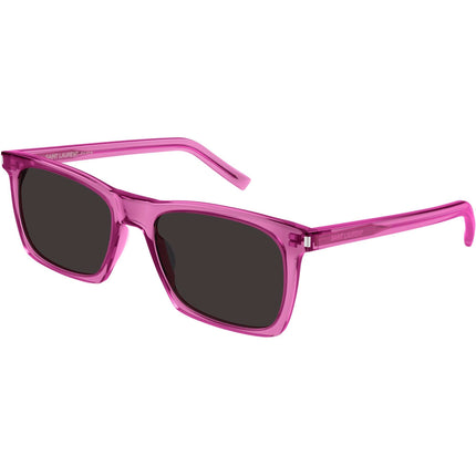 Saint Laurent Unisex Sunglasses - Pink Rectangular Shape Frame Black Lens | SL559 004 ,