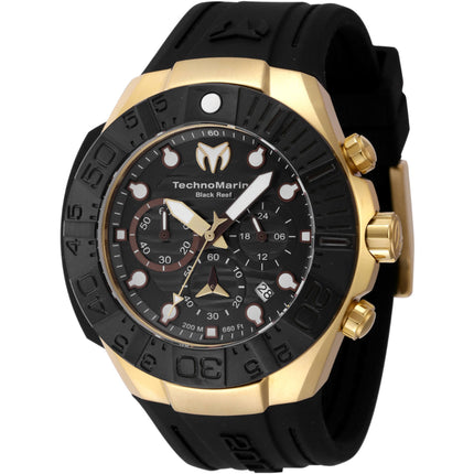 Technomarine Men's Watch - Reef Quartz Chronograph Black Silicone Strap | TM-523012 ,