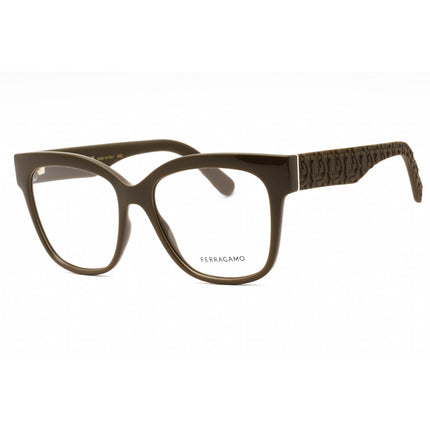Salvatore Ferragamo Women's Eyeglasses - Dark Khaki Cat Eye Full Rim | SF2956EN 324 ,