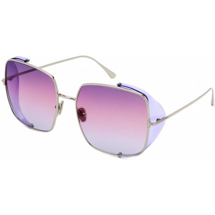 Tom Ford Unisex Sunglasses - Shiny Palladium Metal Square Shape Frame | FT0901 16Z ,