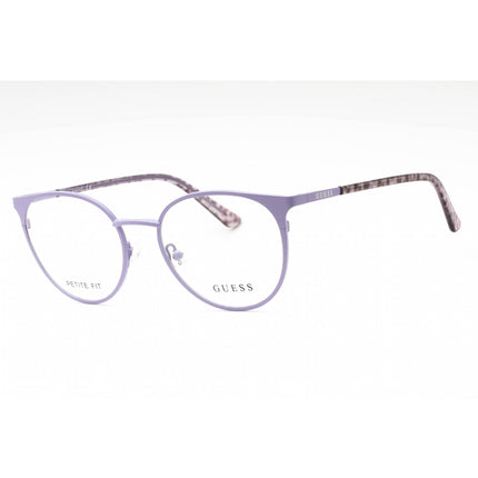 Guess Women's Eyeglasses - Matte Violet Metal Full Rim Round Shape Frame | GU2913 082 ,