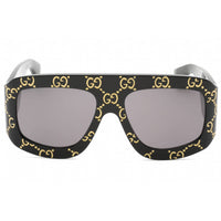 Gucci Men's Sunglasses - Black Shield Full Rim Plastic Frame Grey Lens | GG0983S 004 ,