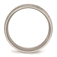 Titanium Polished Diamond Cut Ring | TB455 ,