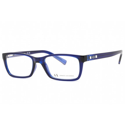 Armani Exchange Women's Eyeglasses - Blue Rectangular Frame Clear Lens | AX3007 8018 ,