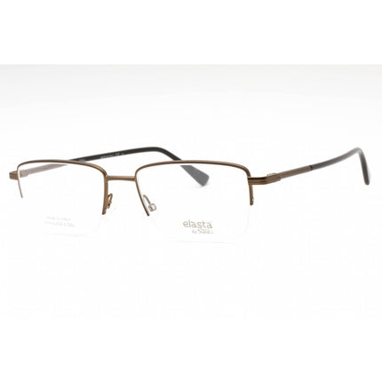 Elasta Men's Eyeglasses - Matte Brown Metal Rectangular Half Rim | E 7249 04IN 00 ,