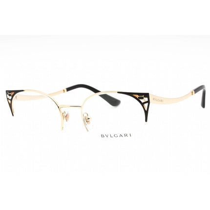 Bvlgari Women's Eyeglasses - Pale Gold/Black Half Rim Cat Eye Frame | 0BV2243 2018 ,